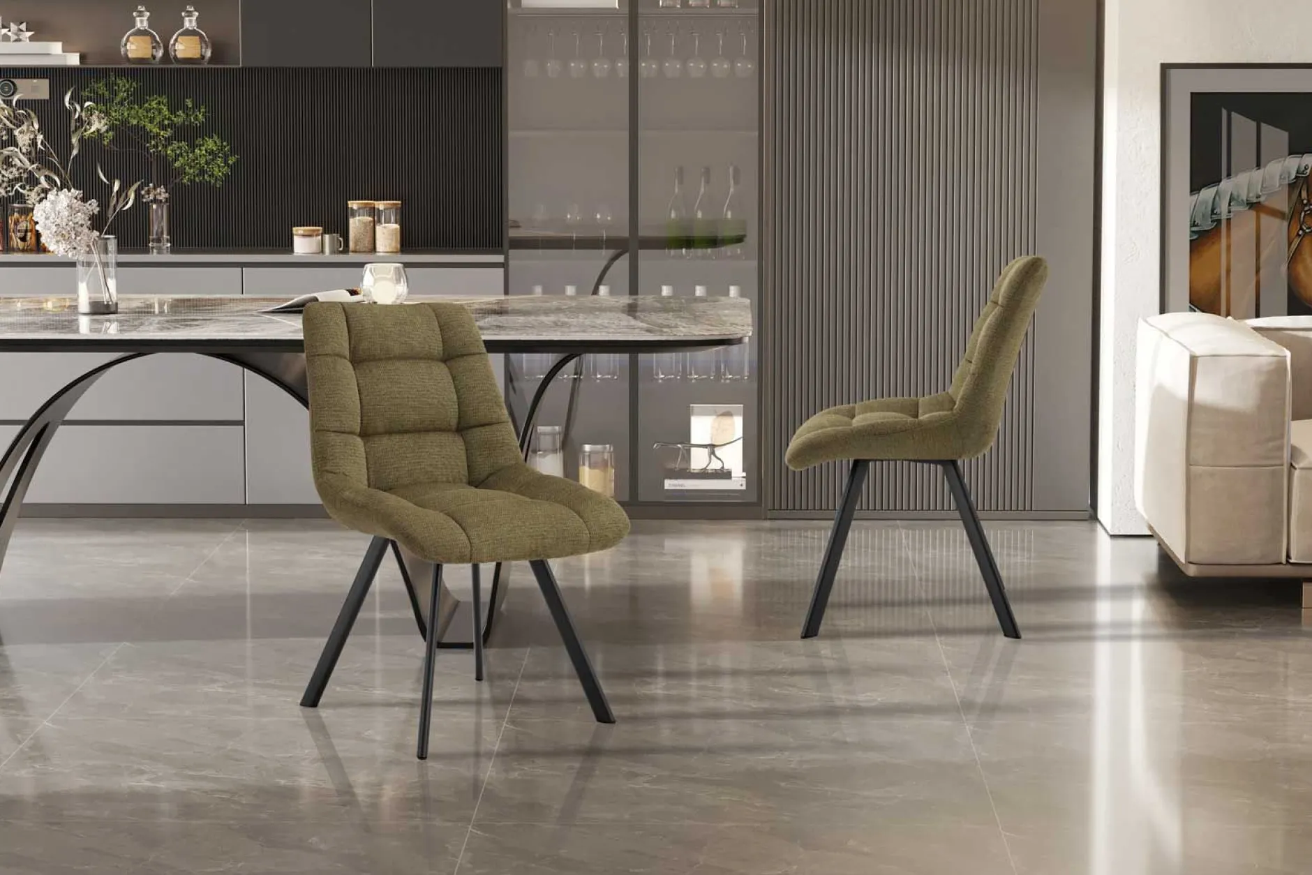 Stuhl Lizzy | 52 x 62 x 89 cm | Grün