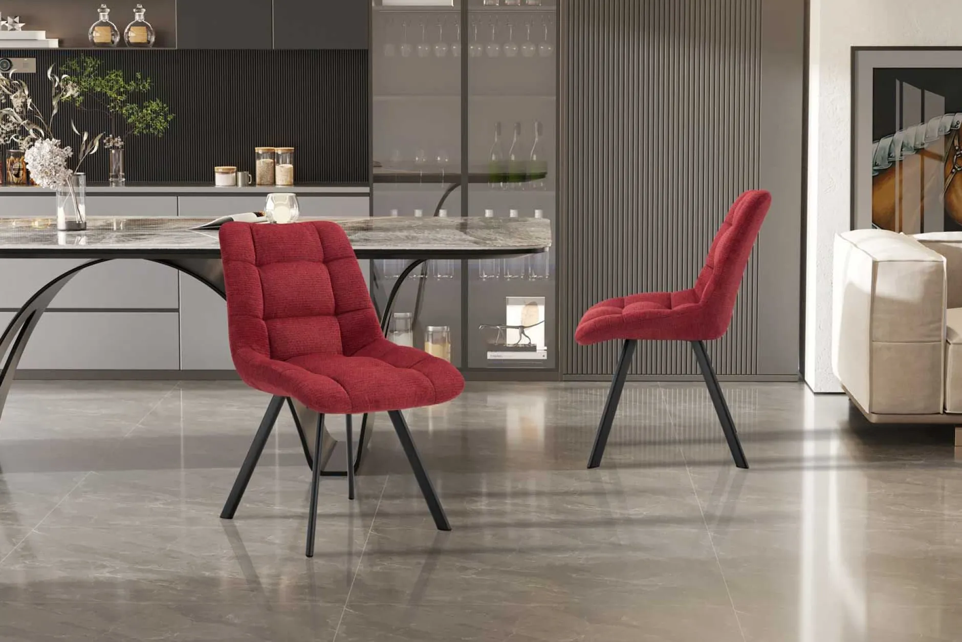 Stuhl Lizzy | 52 x 62 x 89 cm | Rot