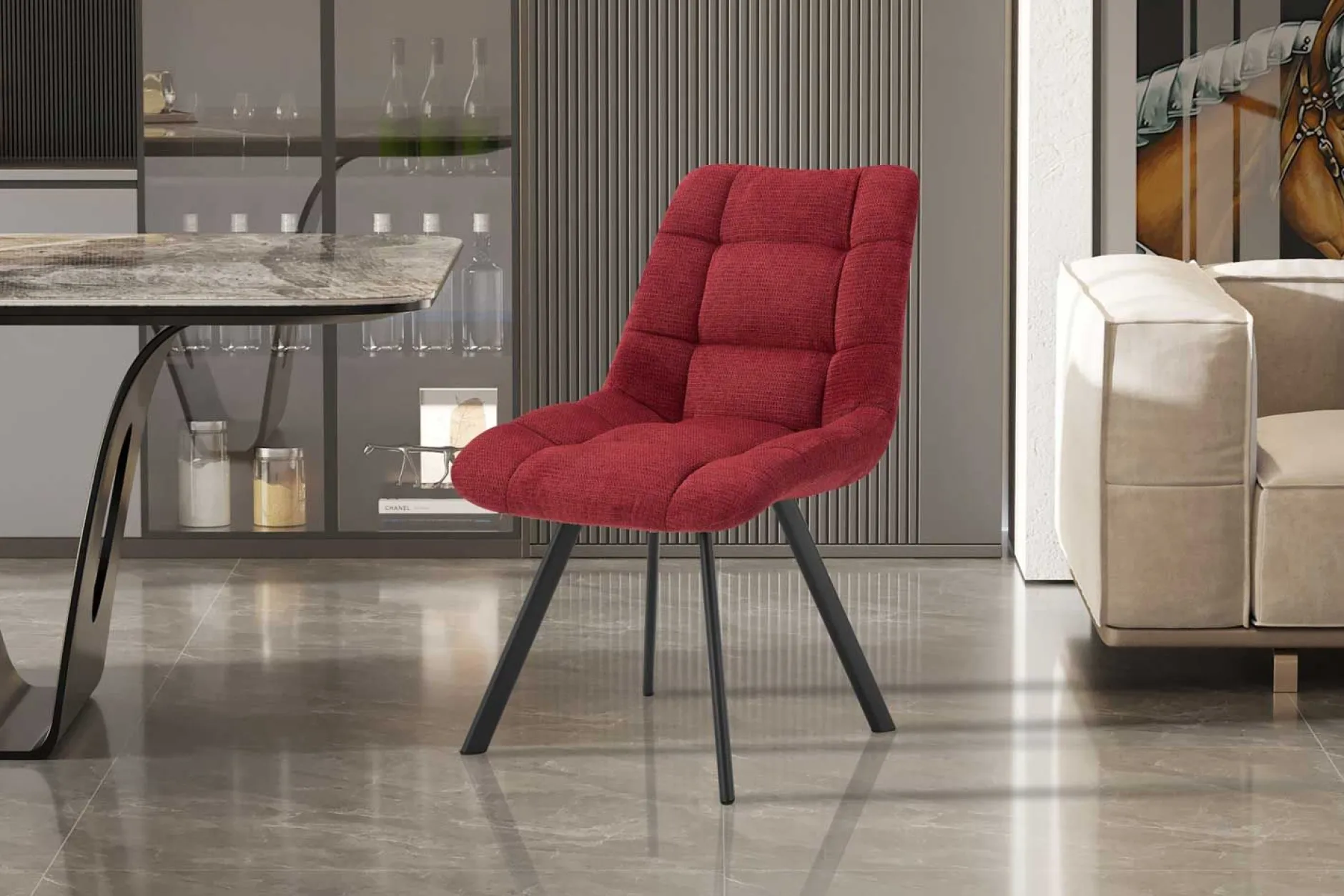 Stuhl Lizzy | 52 x 62 x 89 cm | Rot