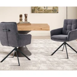 Stuhl Luna | 61 x 67 x 92 cm | Dunkelgrau