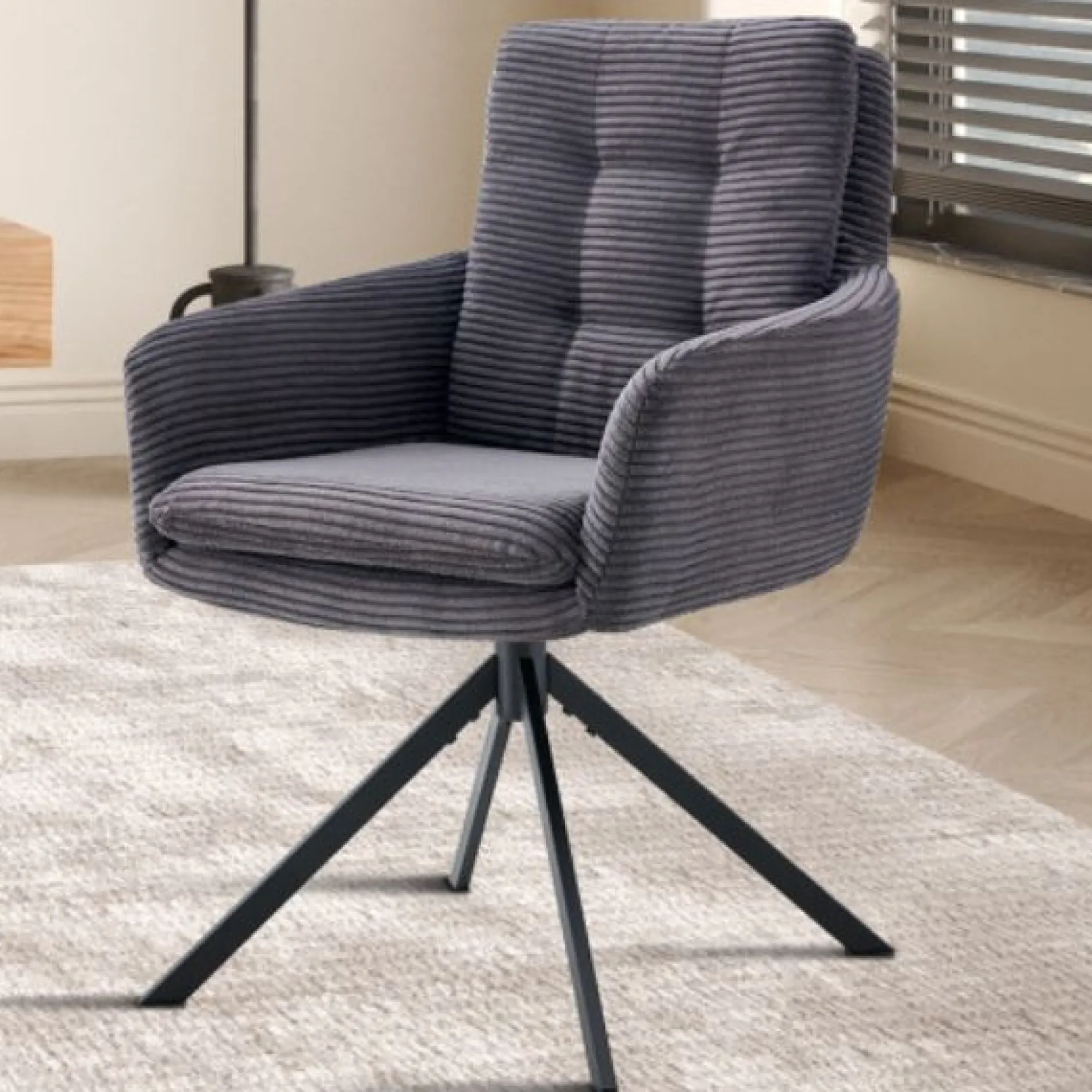 Stuhl Luna | 61 x 67 x 92 cm | Dunkelgrau