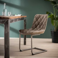 Stuhl Raster Schwenkrahmen - Set von 2 - Wax PU Taupe