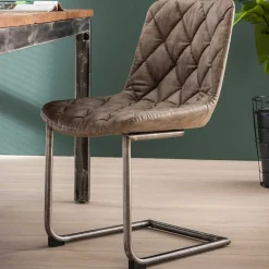 Stuhl Raster Schwenkrahmen - Set von 2 - Wax PU Taupe