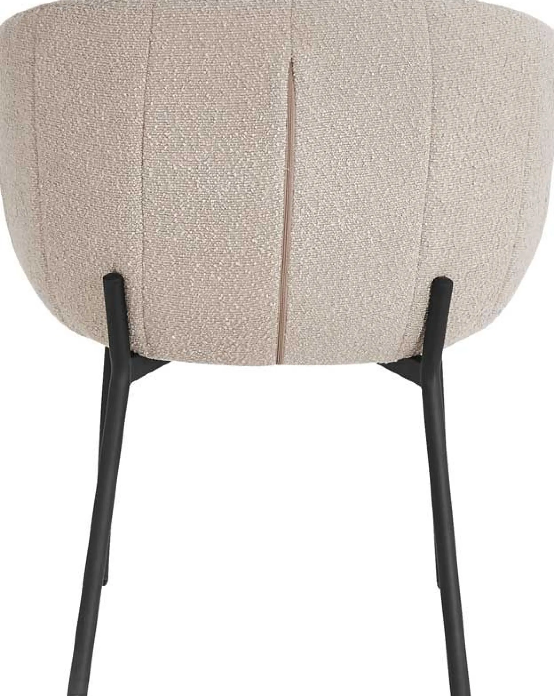 Stuhl Sevilla Bouclé Sand | Metallbeine H-H 79 x B-L 57 x T-P 62 cm