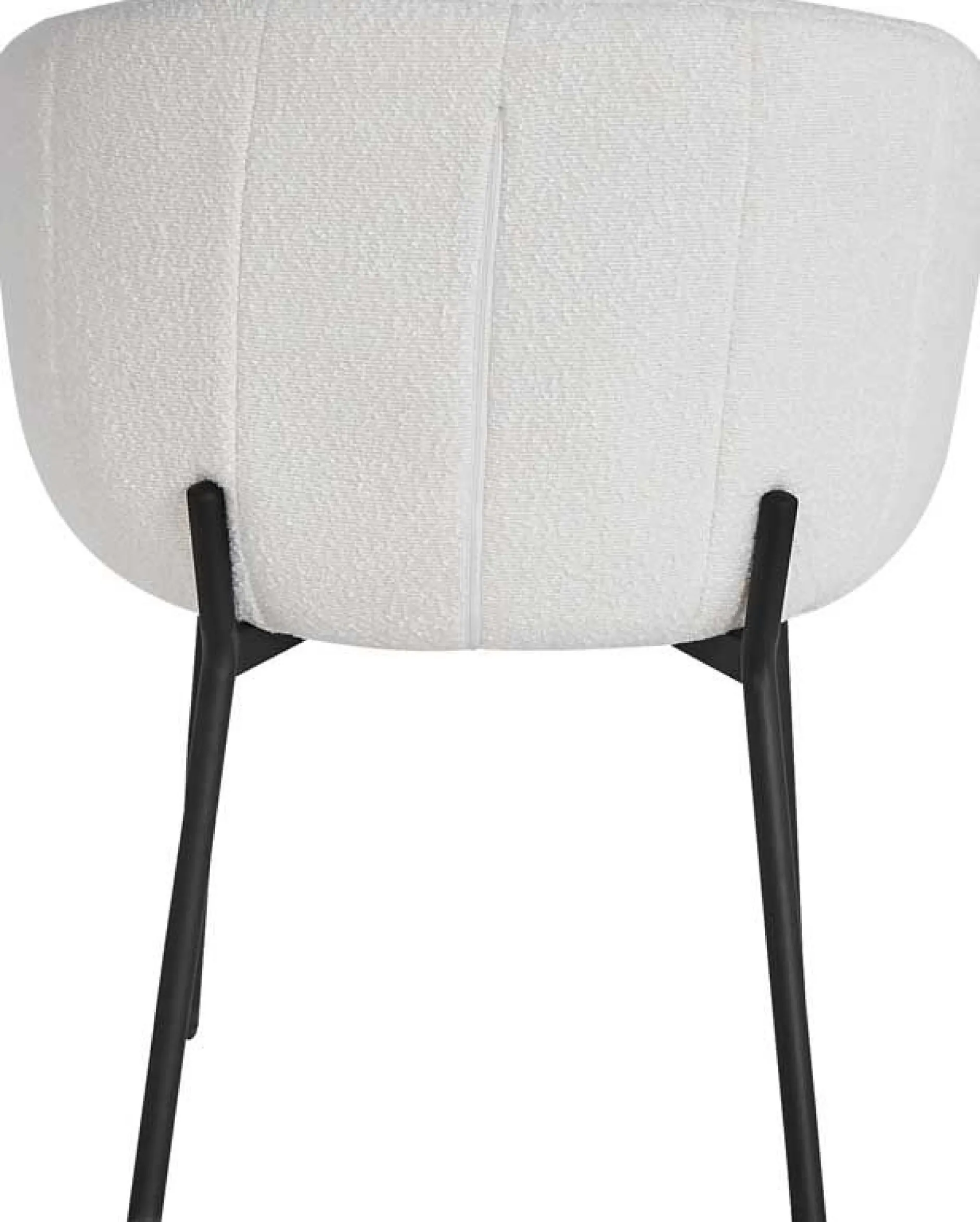 Stuhl Sevilla Bouclé-Stoff | Metallbeine | weiß