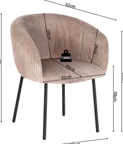 Stuhl Sill | 57 x 62 x 79 cm | Sandfarbe