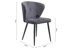 Stuhl Tornado | 54 x 55 x 79 cm | Dunkelgrau