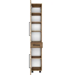Säulenschrank Dusan mit 2 Türen und 1 Schublade - Eiche wotan