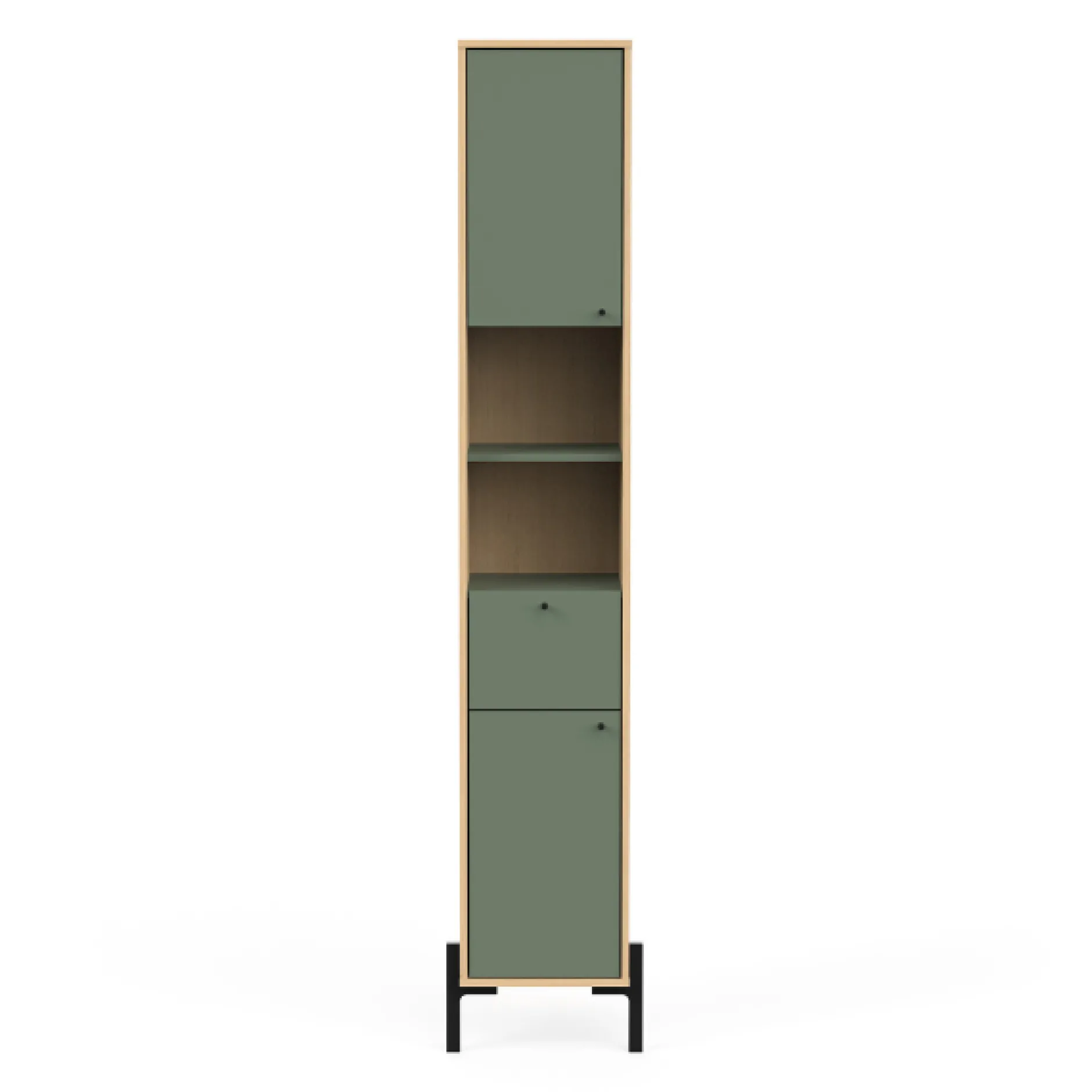 Säulenschrank Elisa - 32,80x39x201,50 cm - Mintgrün/ Spanplatte