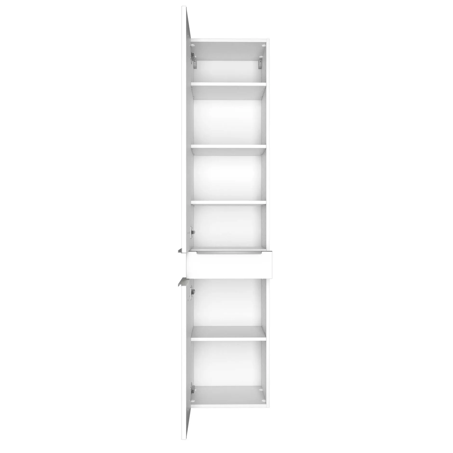Säulenschrank Hansen 40cm 2 Türen und 1 Schublade - weiß