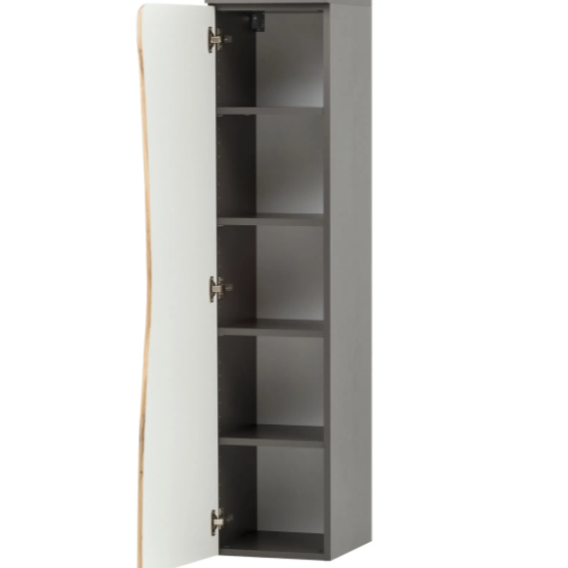 Säulenschrank Karan 37cm 1 Tür - Eiche/anthrazit