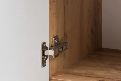 Säulenschrank Kornel/Luna 40cm 2 Türen und 1 Schublade - Eiche/mattgrau