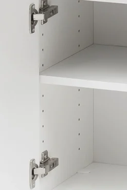 Säulenschrank Kornel/Pisca 40cm 2 Türen und 1 Schublade - weiß