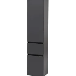 Säulenschrank Kornel/Pisca 40cm 2 Türen und 1 Schublade - graphitgrau