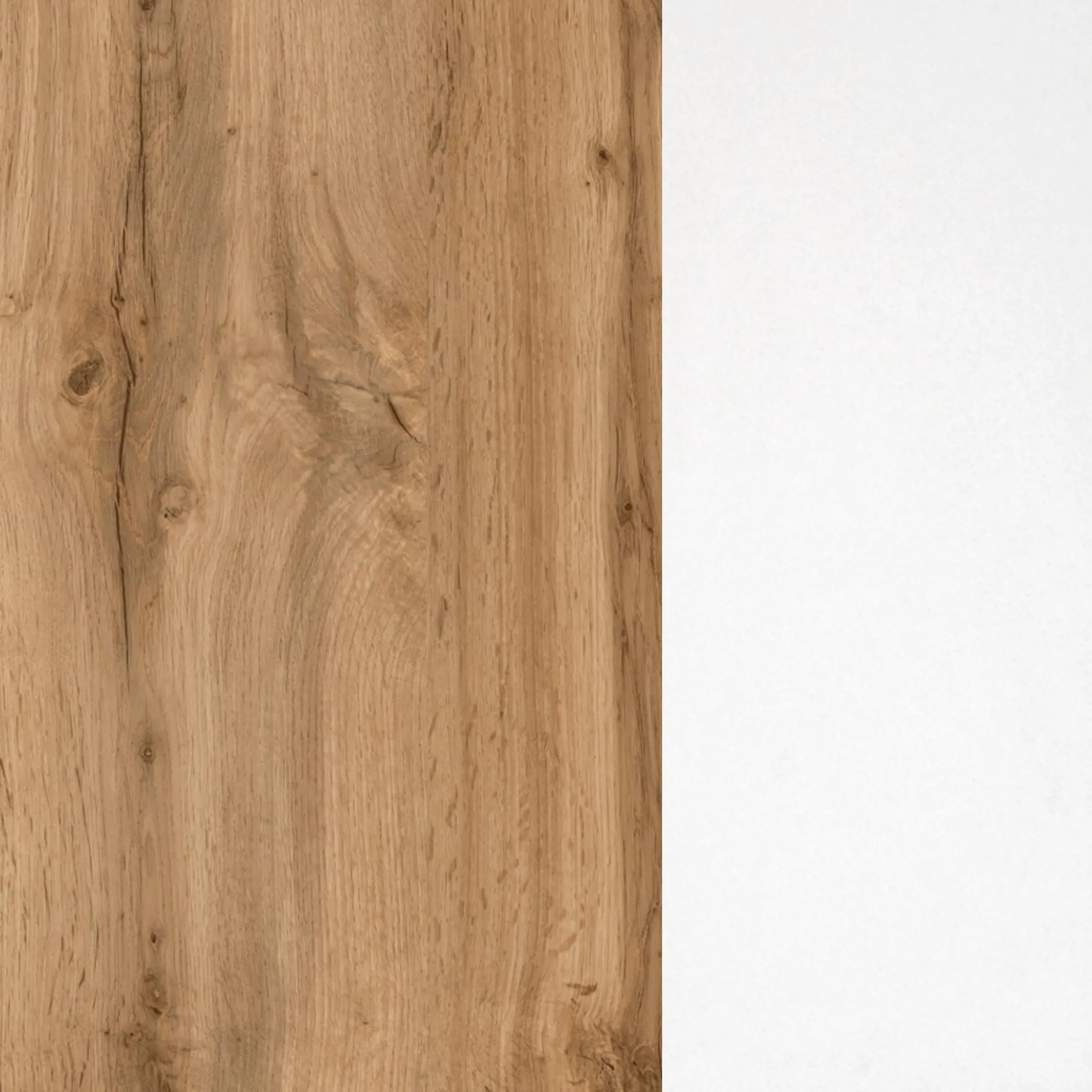 Säulenschrank Pares 30cm 2 Türen und 1 Schublade - Eiche weiß/wotan