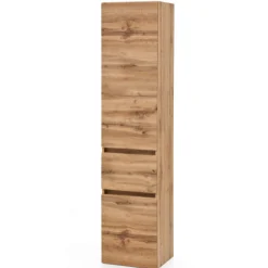 Säulenschrank Pisca 40cm 1 Schublade und 2 Türen - Eiche