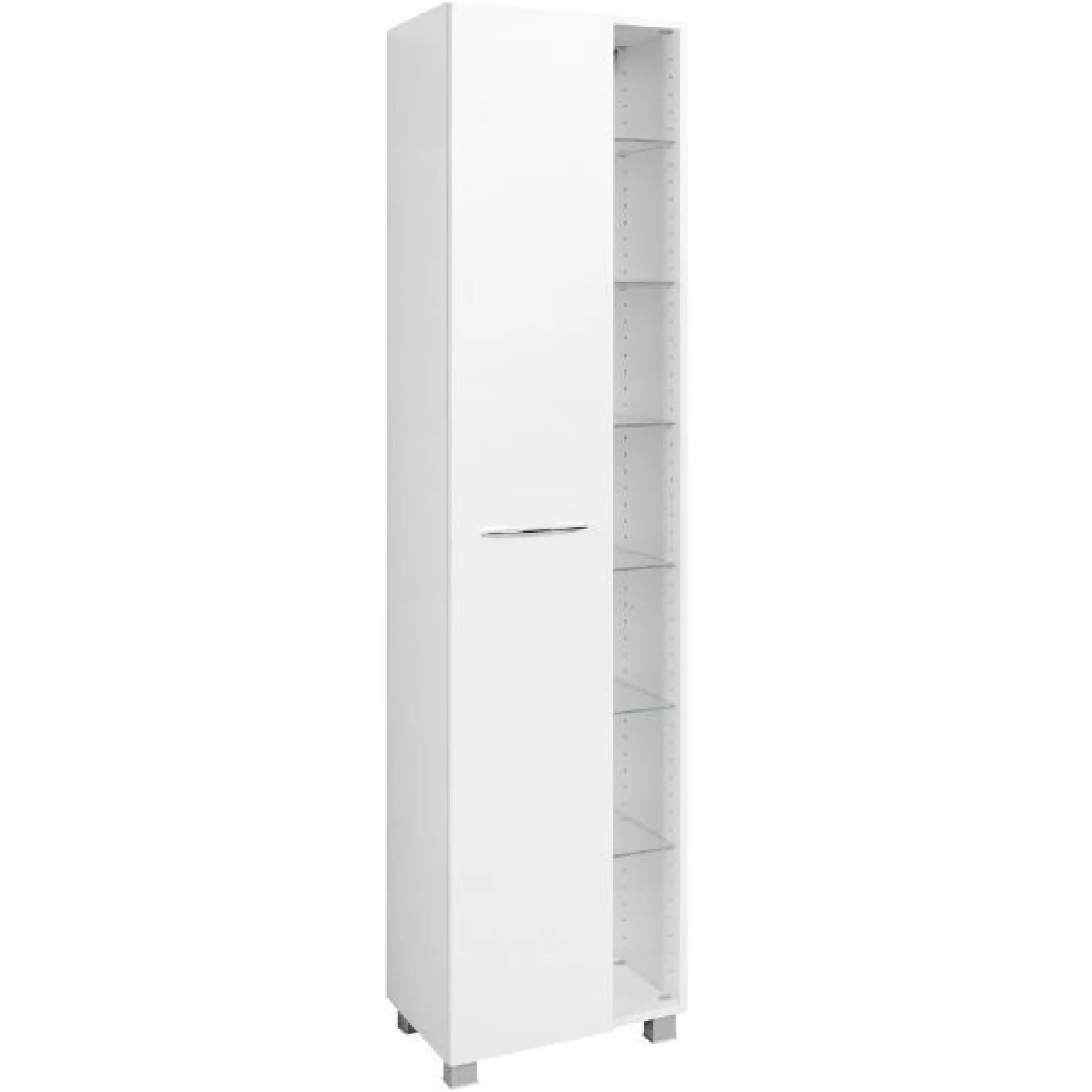Säulenschrank Portofino | 45 x 35 x 180 cm | Weiß