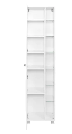 Säulenschrank Portofino | 45 x 35 x 180 cm | Weiß