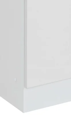 Säulenschrank Ricca 50cm 4 Türen und 1 Schublade - weiß/hellgrau