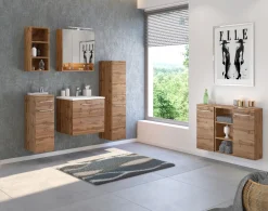 Säulenschrank Sefa 30cm 2 Türen - Eiche wotan