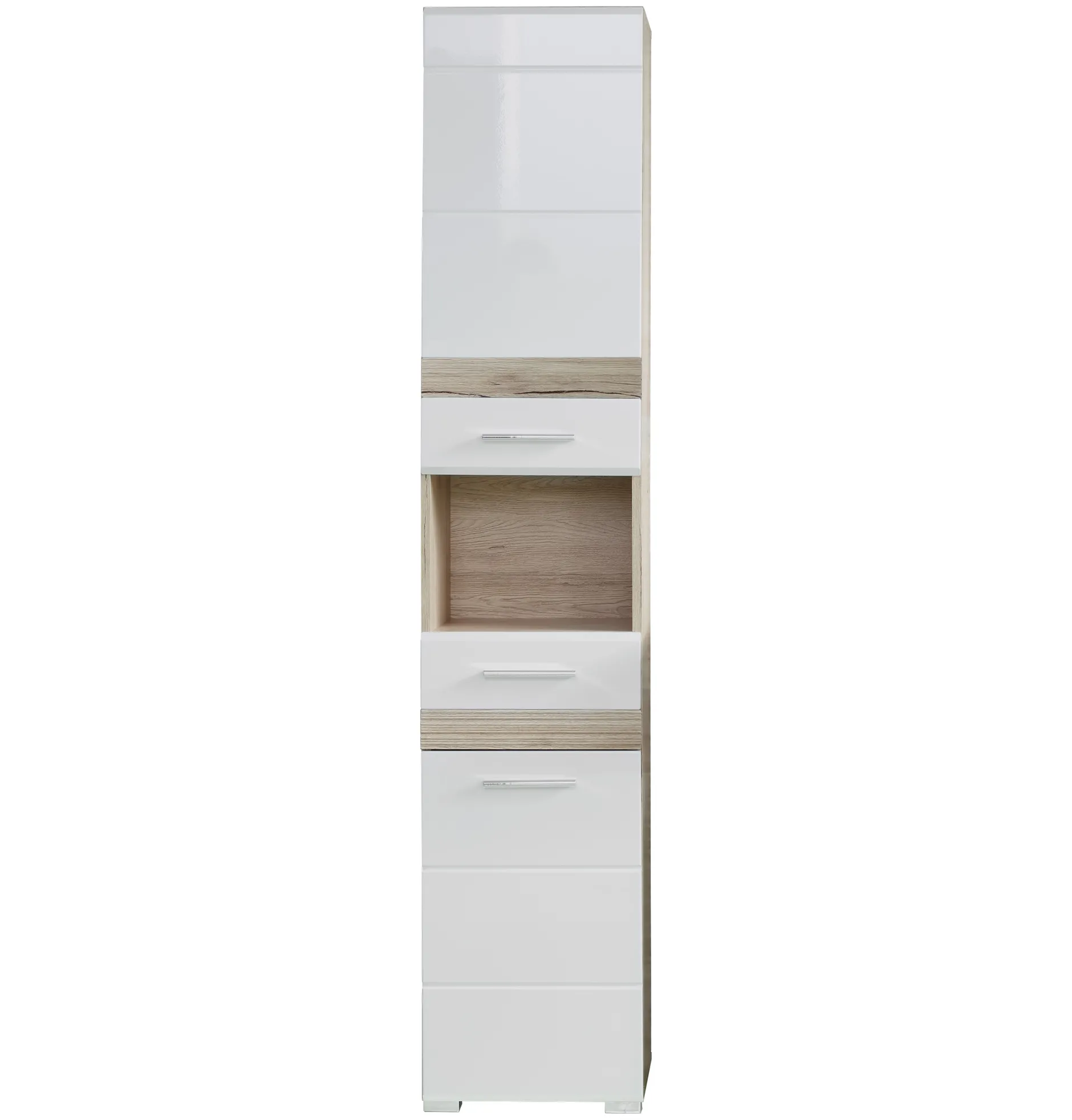 Säulenschrank Set-Eins | 37 x 31 x 182 cm | San Remo Oak Light