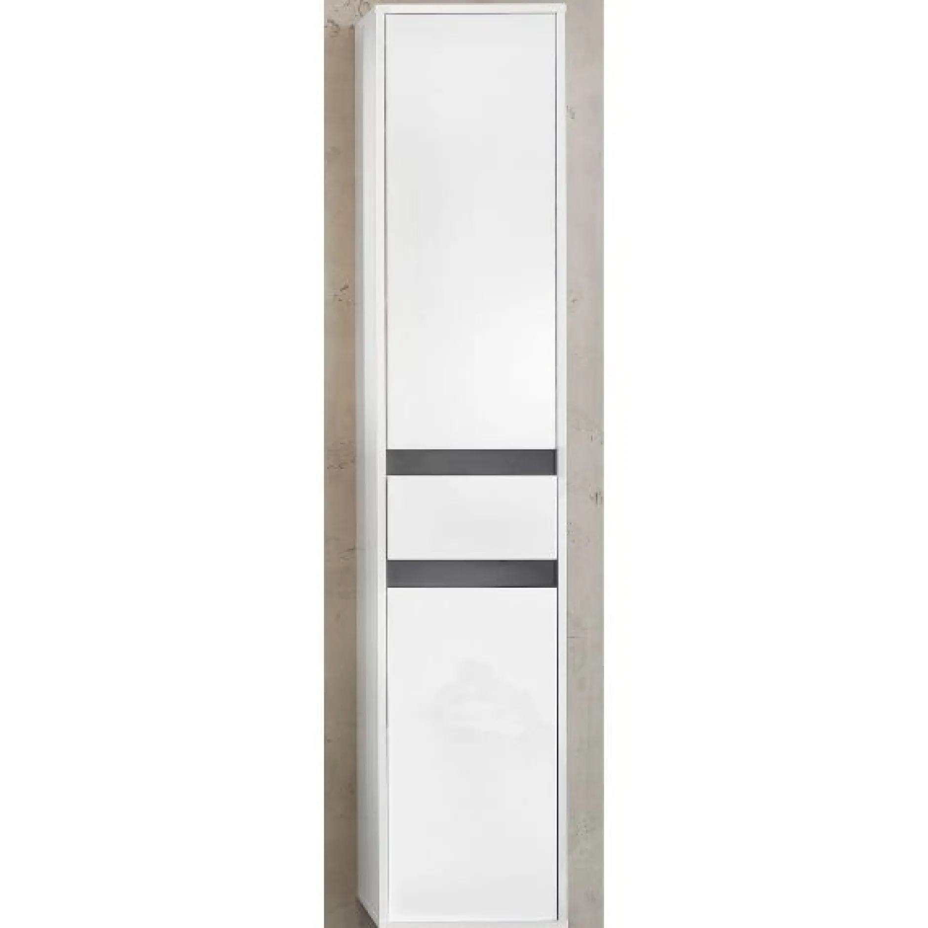 Säulenschrank Sol | 35 x 31 x 172 cm | Weiß melaminbeschichtet