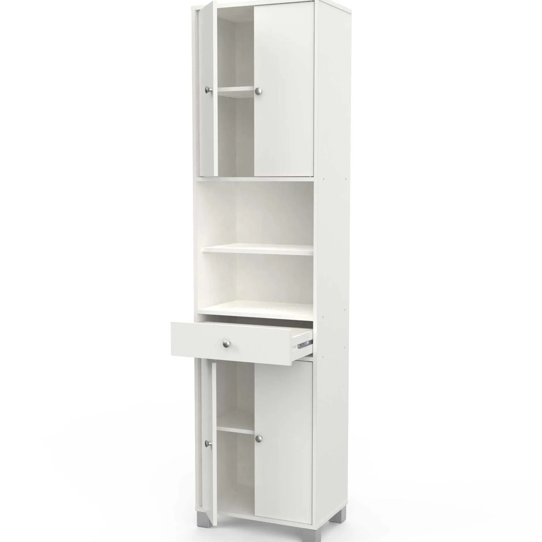 Säulenschrank Spa mattweiß
