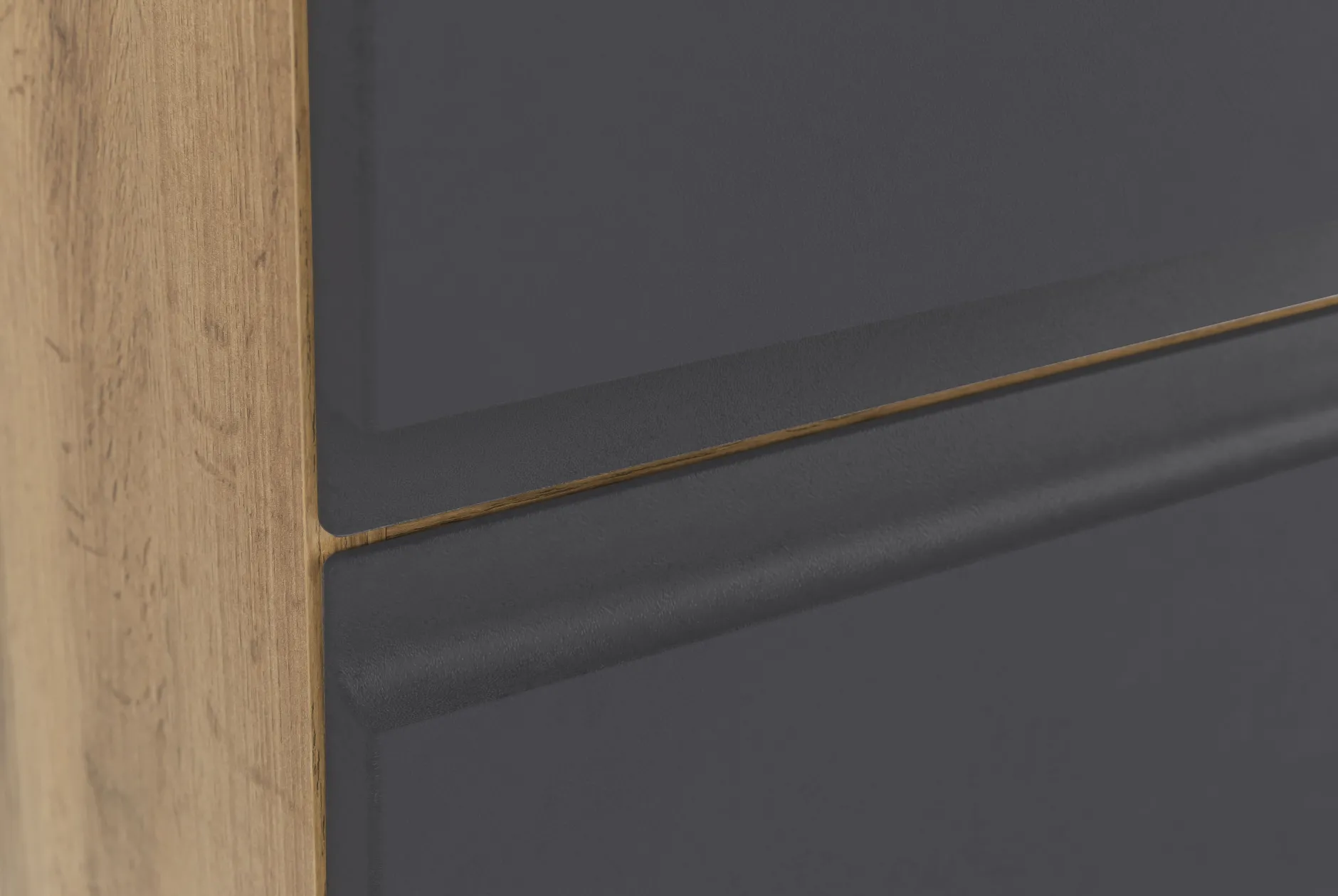 Säulenschrank Varese | 40 x 35 x 180 cm | Design Graphitgrau