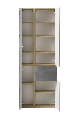 Säulenschrank Varese | 65 x 35 x 180 cm | Grau