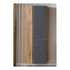 Säulenschrank Varese | 65 x 35 x 180 cm | Grau