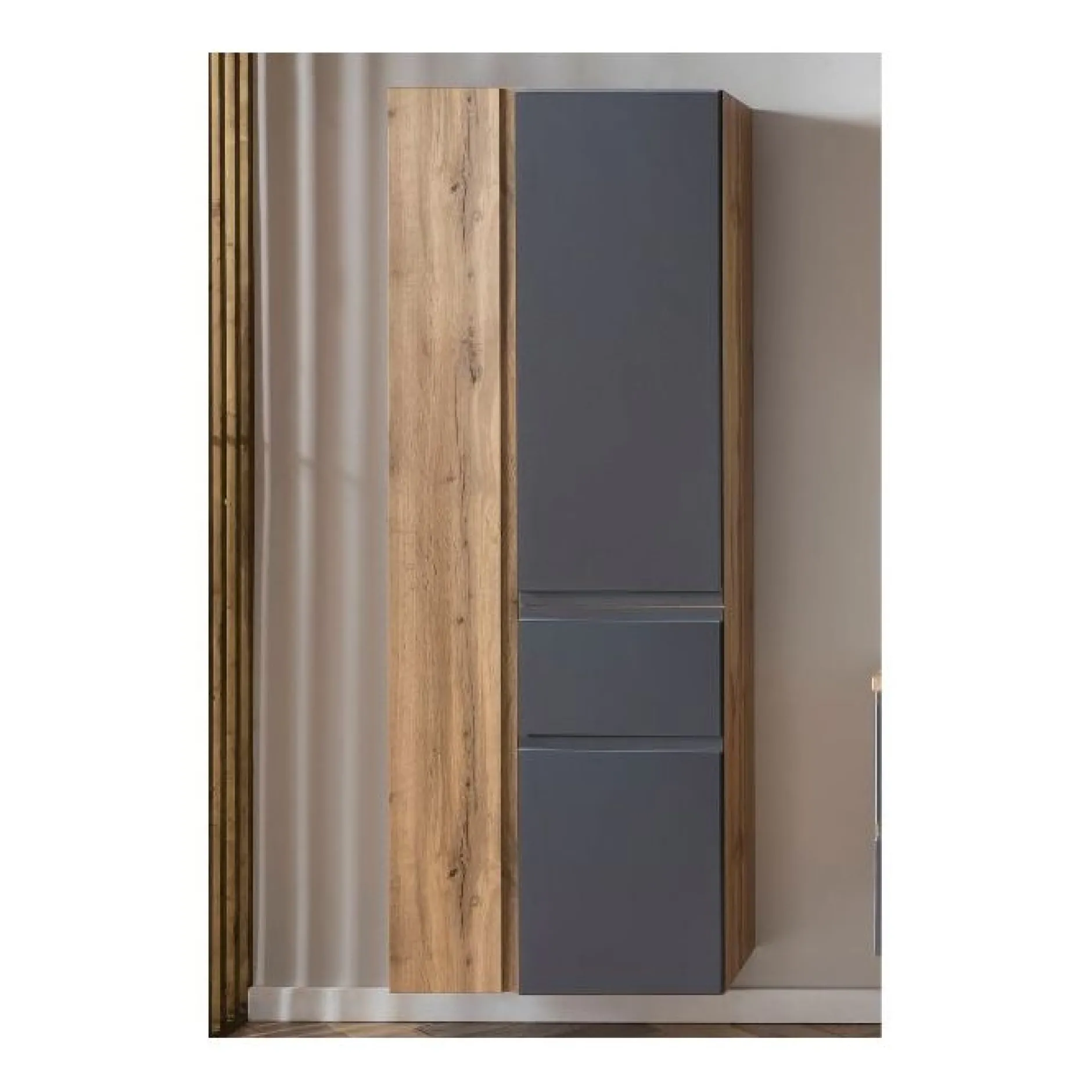 Säulenschrank Varese | 65 x 35 x 180 cm | Grau