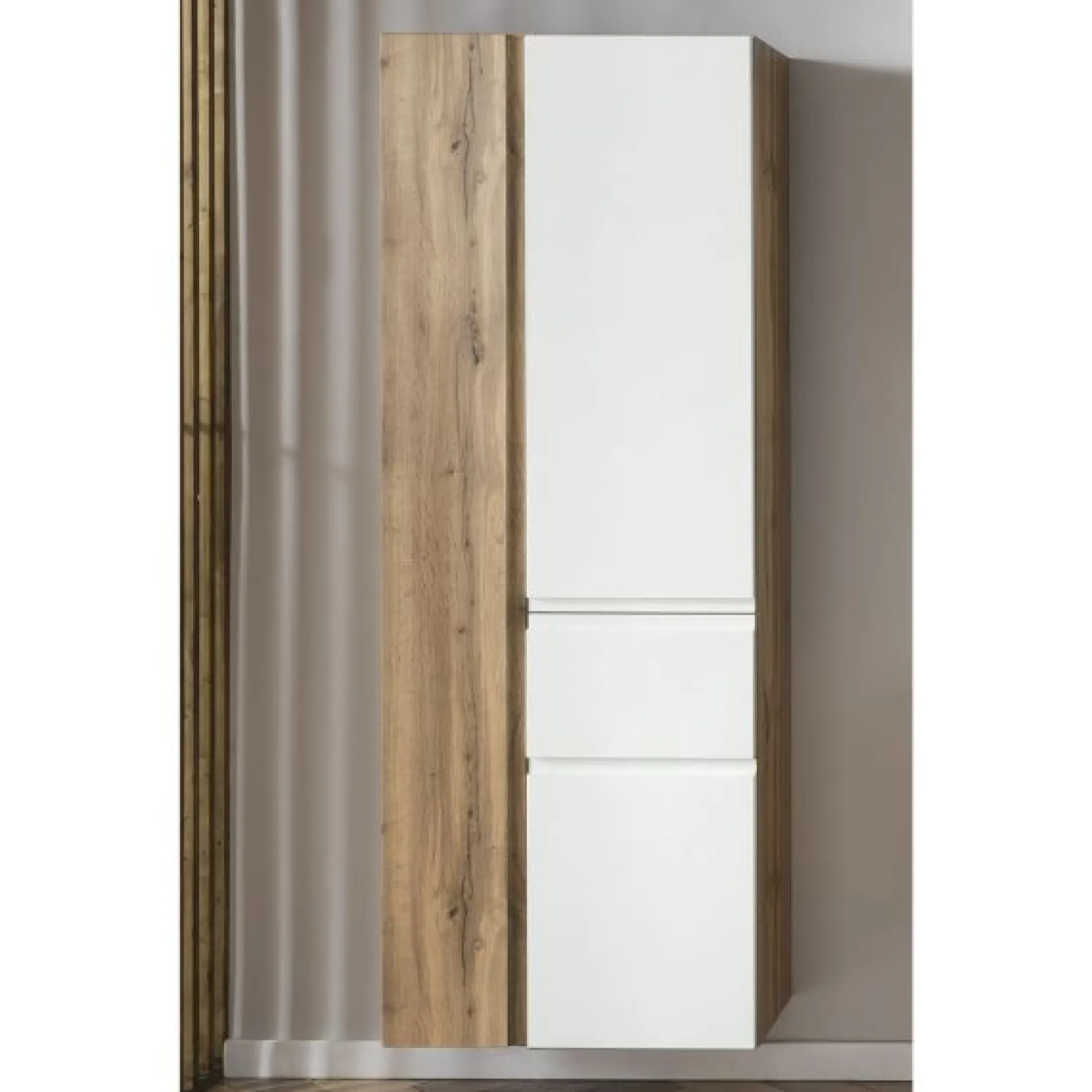 Säulenschrank Varese | 65 x 35 x 180 cm | Weiß