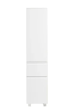 Säulenschrank Varese | 40 x 35 x 180 cm | Wotan Oak / weißes Design
