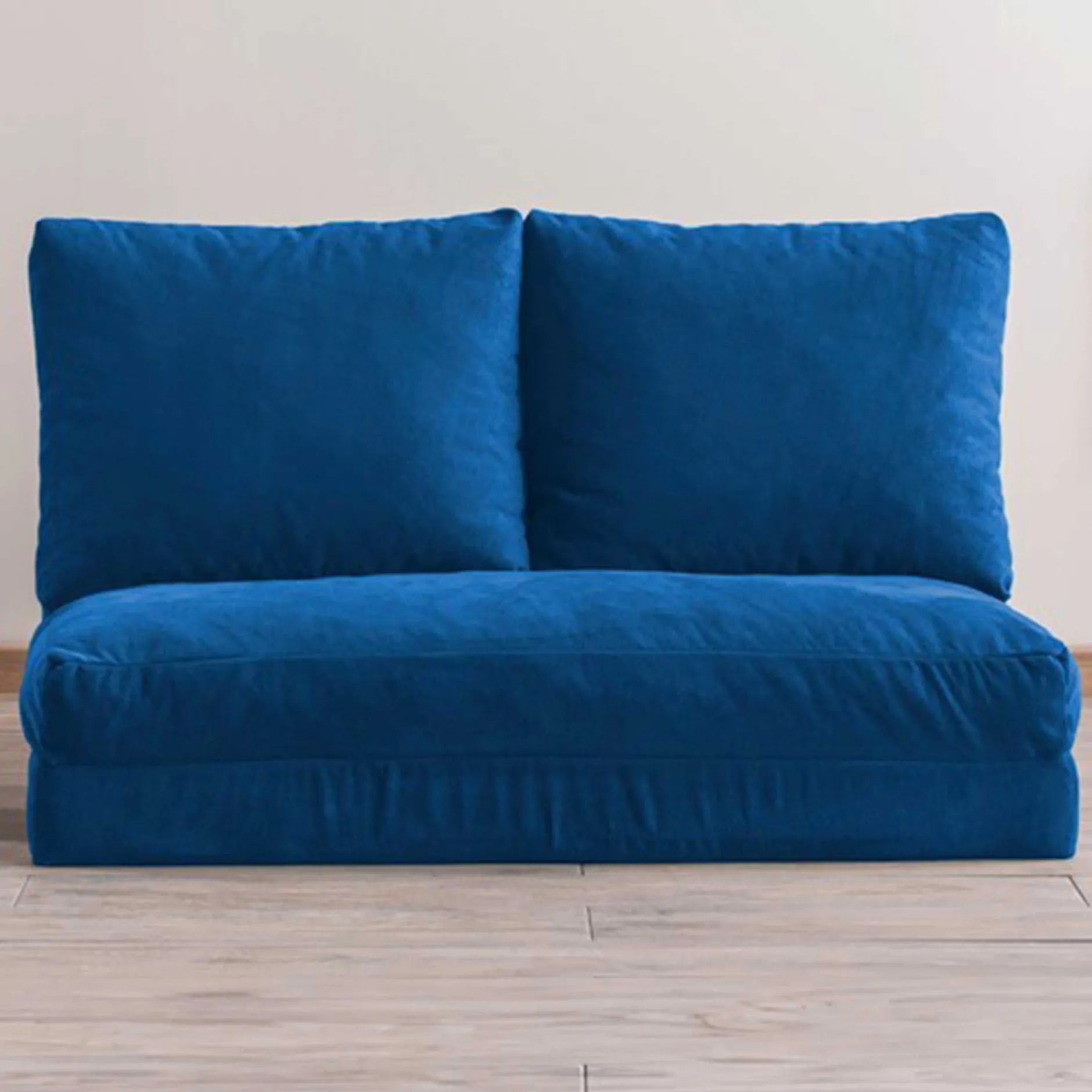 Taida 2-Sitzer-Schlafsofa | Metallrahmen | Blau