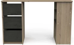 Tania Schreibtisch - 113x42x73cm - mit 3 Schubladen - Eiche Dekor/schwarz