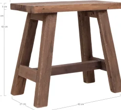 Teakholz Barcelona Bank - Naturbelassen - 50x25x45 cm