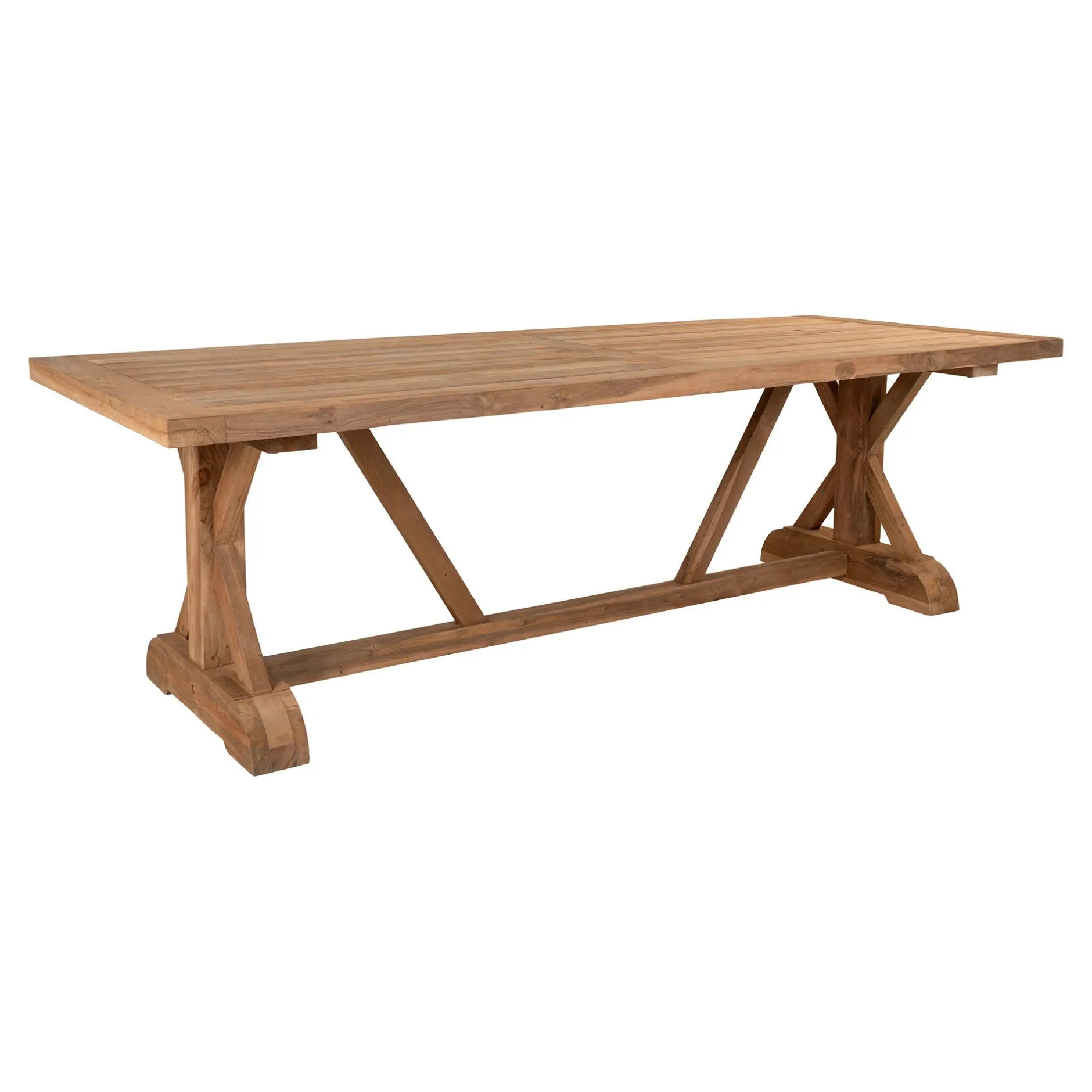 Teak Volos Esstisch - Natur, 100x240x75 cm