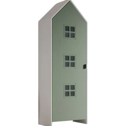 3-teiliger Kleiderschrank Casami Brügge - 173x37x172 cm - Blau/Weiß/Grün