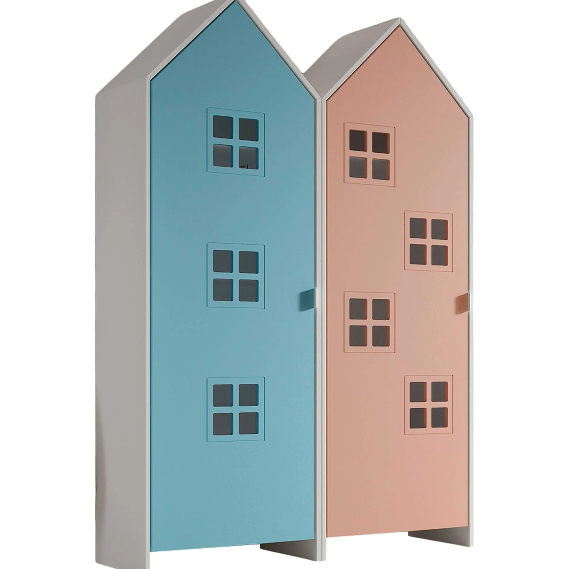 2-teiliger Kleiderschrank Casami Bruges - 115x37x172 cm - Blau/Rosa