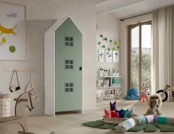 2-teiliger Kleiderschrank Casami Bruges - 115x37x172 cm - Gelb/Grün