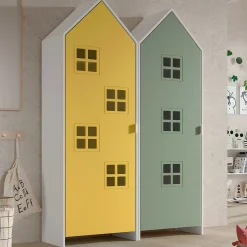 2-teiliger Kleiderschrank Casami Bruges - 115x37x172 cm - Gelb/Grün
