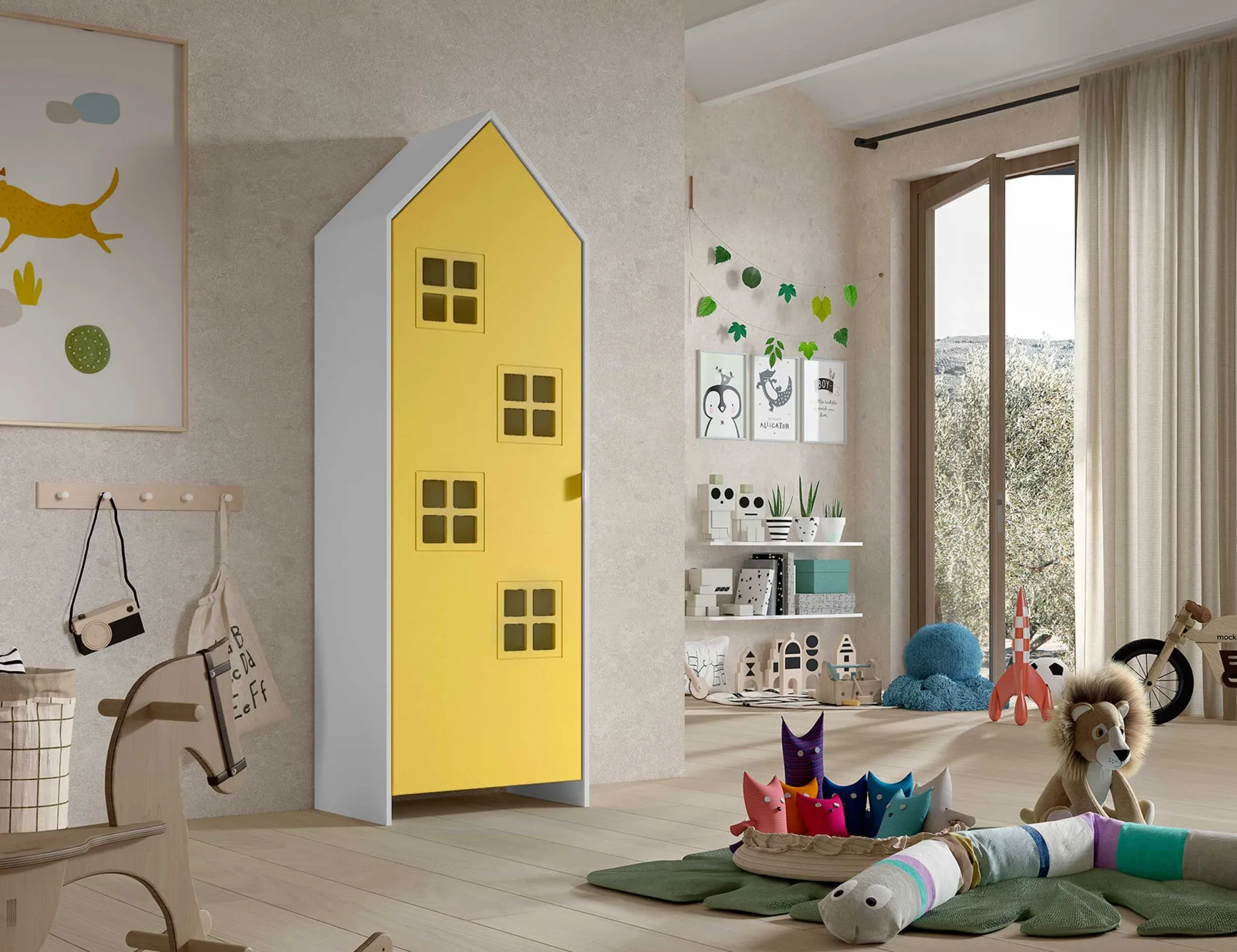 2-teiliger Kleiderschrank Casami Bruges - 115x37x172 cm - Gelb/Grün