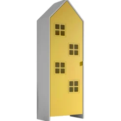 3-teiliger Kleiderschrank Casami Bruges - 173x37x172 cm - Gelb/Grün/Weiß