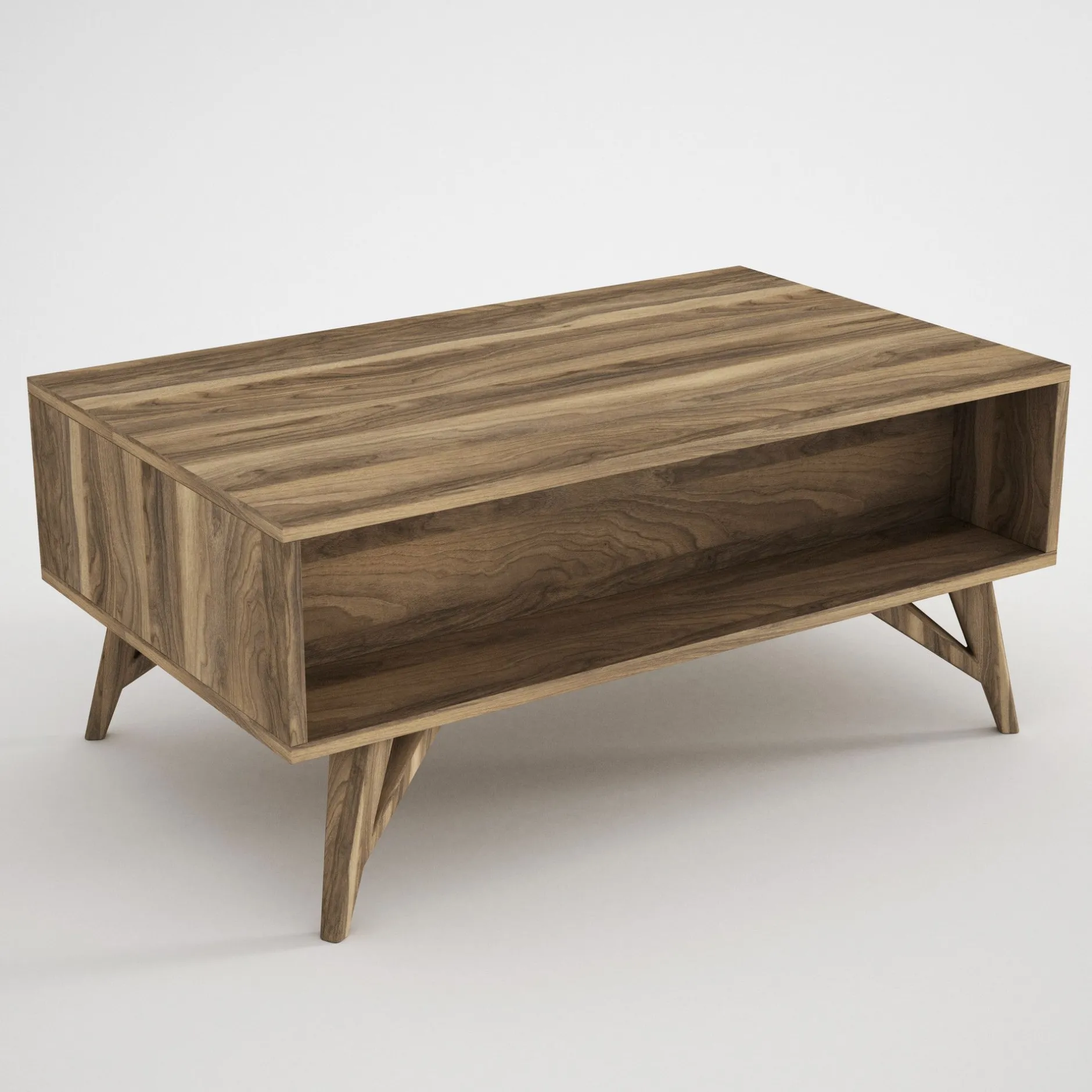Tera Home Couchtisch | Melaminbeschichtet | Walnuss | 18mm Dicke