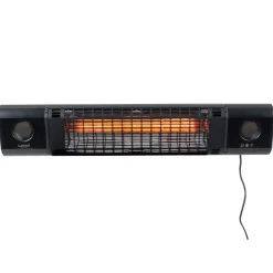Terrassenheizung Hermia mit Bluetooth-Lautsprechern - schwarz