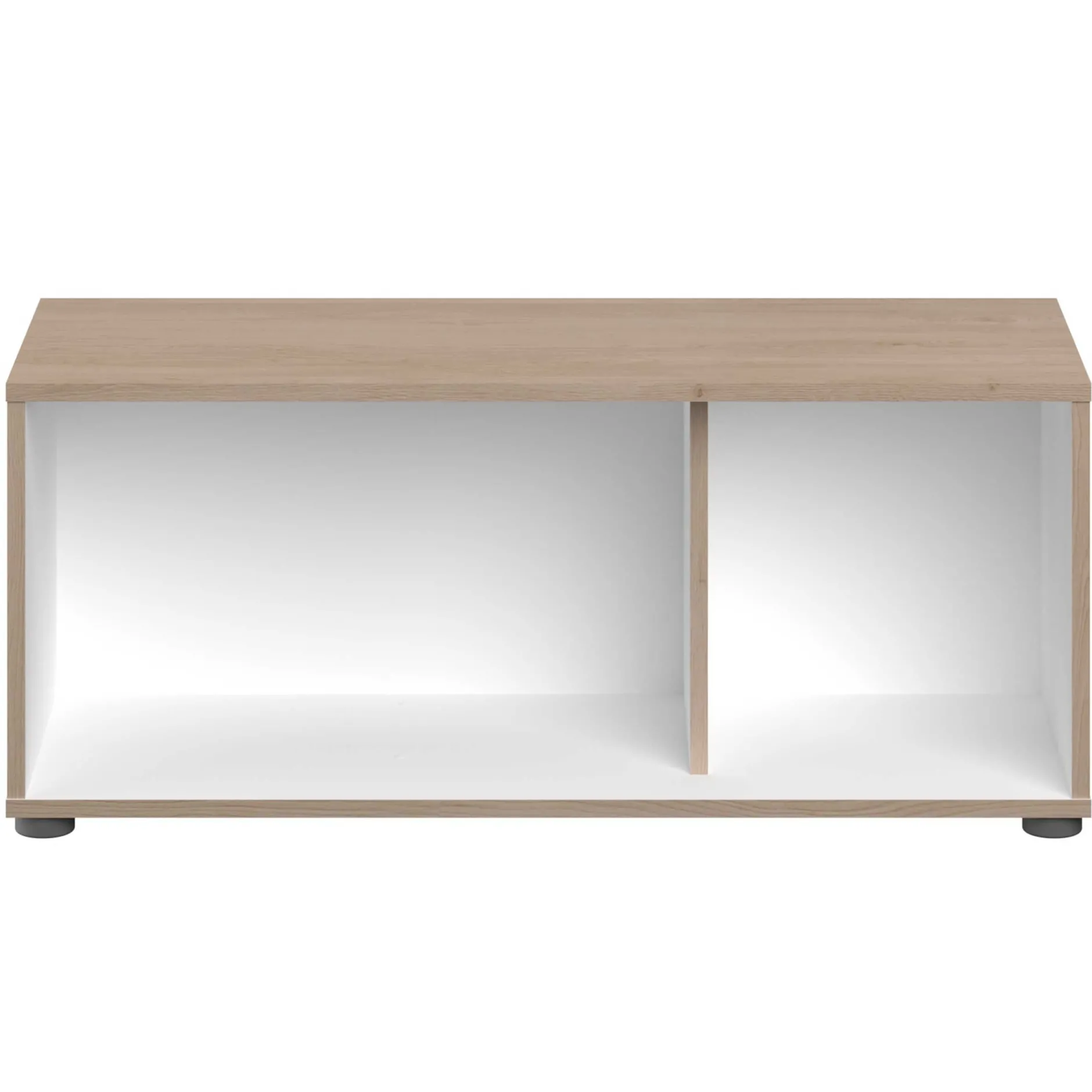 Thebe TV-Schrank - 90x33x38cm - weiß/Eiche Dekor