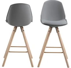 Thekenstuhl Sammy - grau/beige
