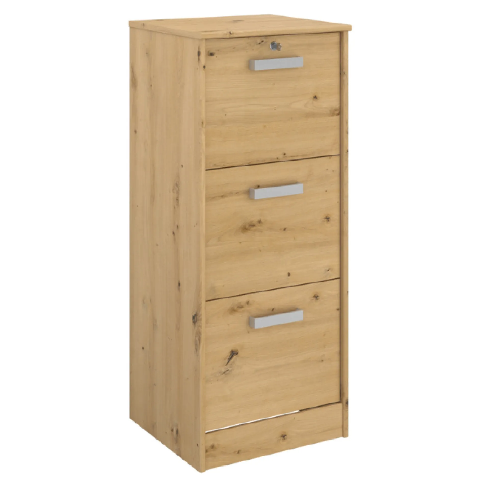 The OfficeBüro-Set : Schreibtisch 120cm, Aktenschrank, Bücherregal - Eiche Dekor