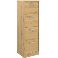 The OfficeBüro-Set : Schreibtisch 120cm, Aktenschrank, Bücherregal - Eiche Dekor