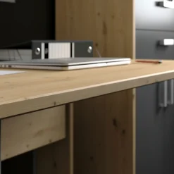 The OfficeBüro-Set : Schreibtisch 150cm, Aktenschrank, Bücherregal - Eiche Dekor